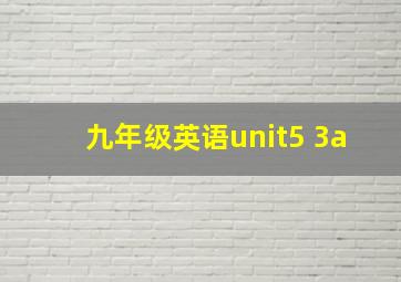 九年级英语unit5 3a